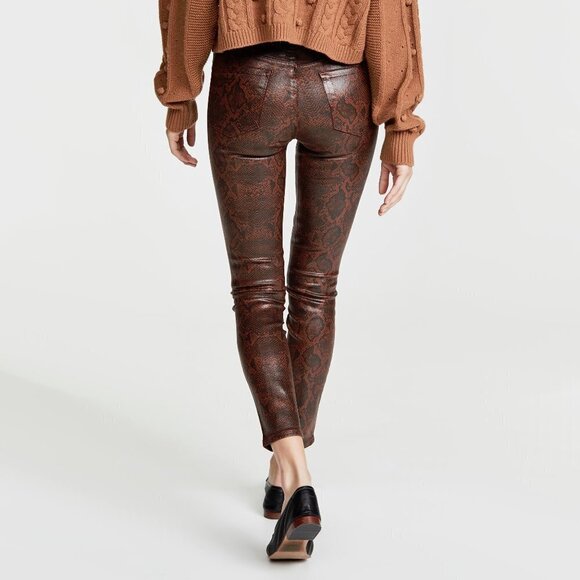 NWT J Brand brown snakeskin print high rise crop skinny jeans, 26 - Picture 10 of 16